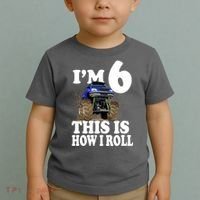 I'm 6 This Is How I Roll Monster Truck Toddler T-Shirt thumb 2