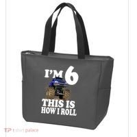 I'm 6 This Is How I Roll Monster Truck Tote Bag thumb 3