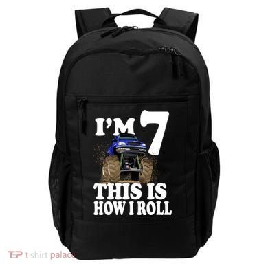 I'm 7 This Is How I Roll Monster Truck Backpack