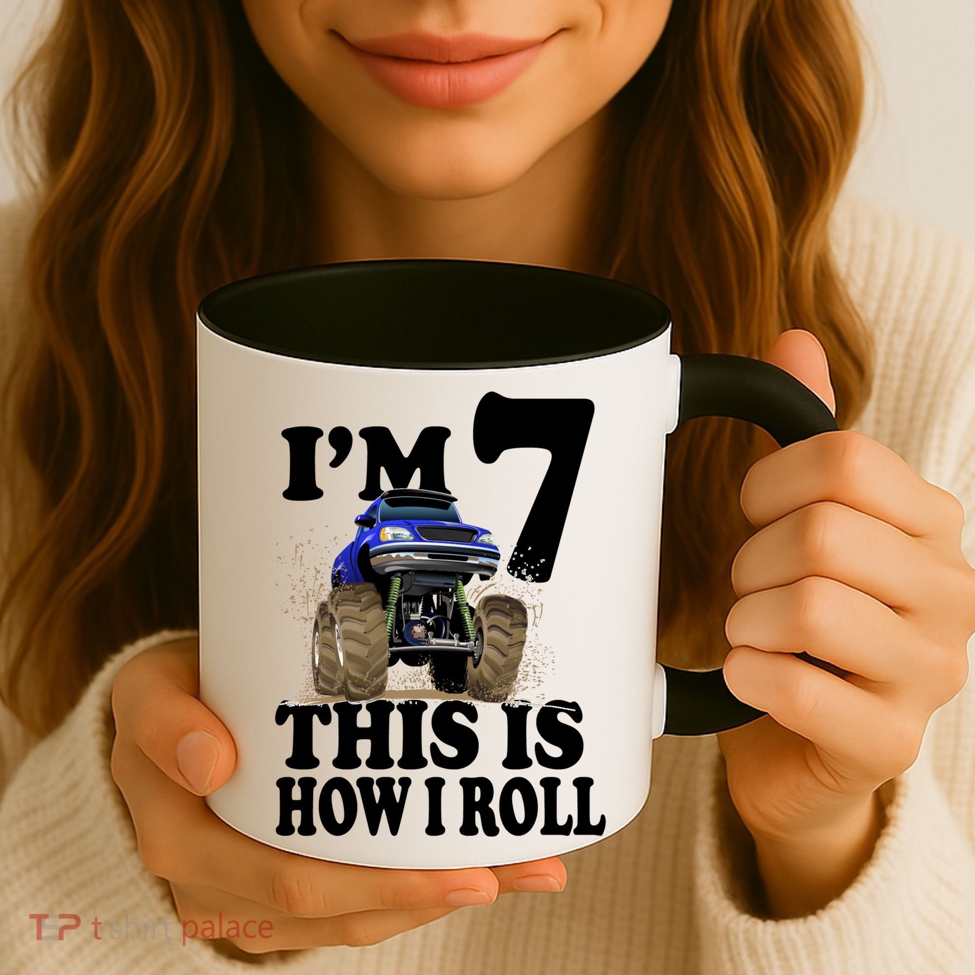 I'm 7 This Is How I Roll Monster Truck Coffee Mug