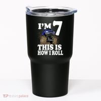 I'm 7 This Is How I Roll Monster Truck Tumbler thumb 0