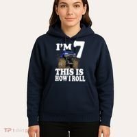 I'm 7 This Is How I Roll Monster Truck Hoodie thumb 5