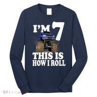 I'm 7 This Is How I Roll Monster Truck Long Sleeve Shirt thumb 0