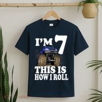 I'm 7 This Is How I Roll Monster Truck T-Shirt thumb 2