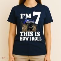 I'm 7 This Is How I Roll Monster Truck T-Shirt thumb 4