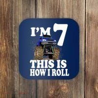 I'm 7 This Is How I Roll Monster Truck Coaster thumb 0