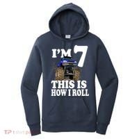 I'm 7 This Is How I Roll Monster Truck Women's Hoodie thumb 0