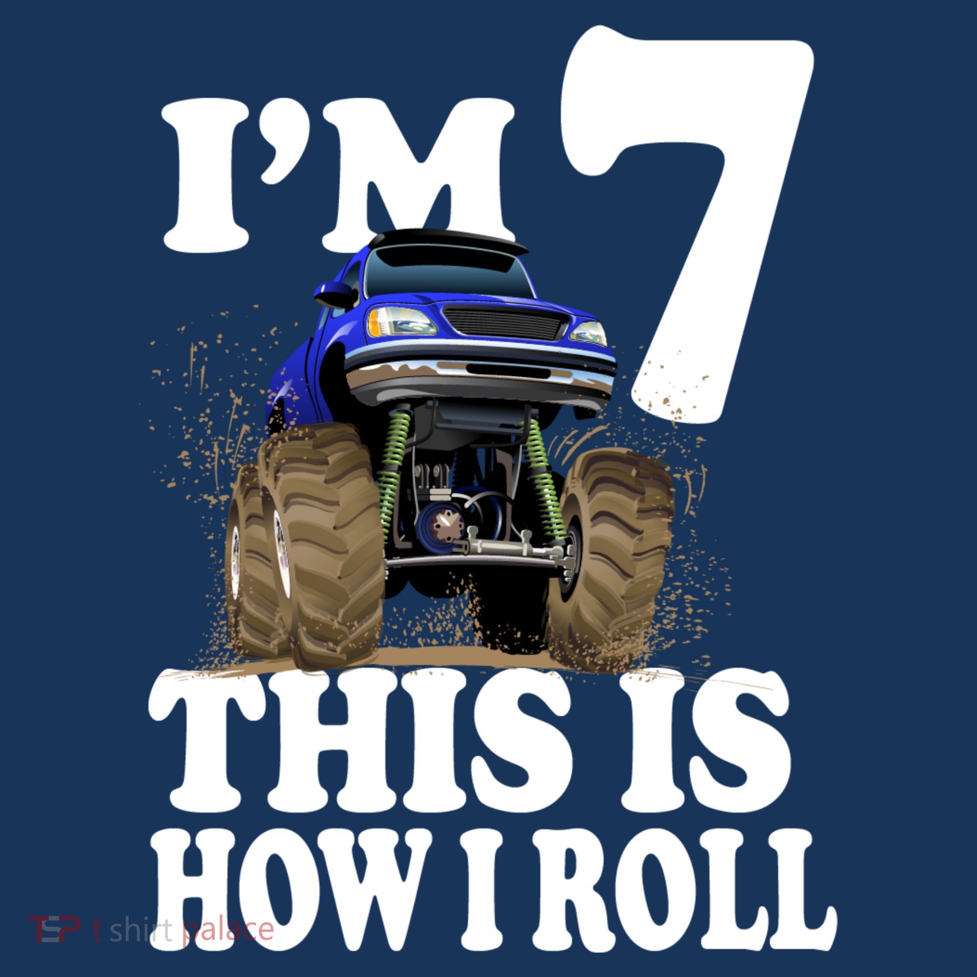 I'm 7 This Is How I Roll Monster Truck Women's Hoodie