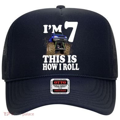 I'm 7 This Is How I Roll Monster Truck Hat