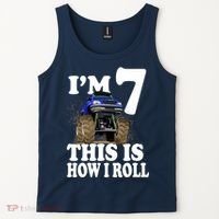 I'm 7 This Is How I Roll Monster Truck Tank Top thumb 2