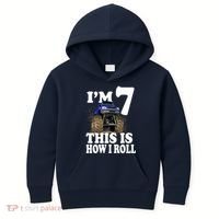 I'm 7 This Is How I Roll Monster Truck Kids Hoodie thumb 0