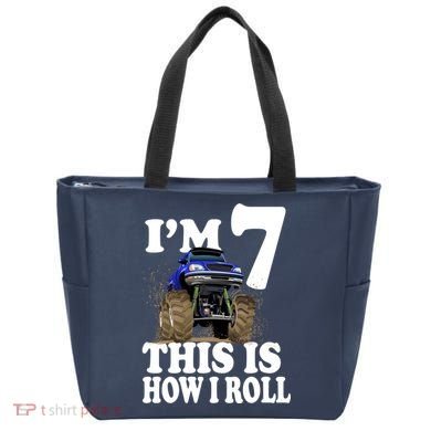 I'm 7 This Is How I Roll Monster Truck Tote Bag