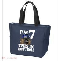 I'm 7 This Is How I Roll Monster Truck Tote Bag thumb 3
