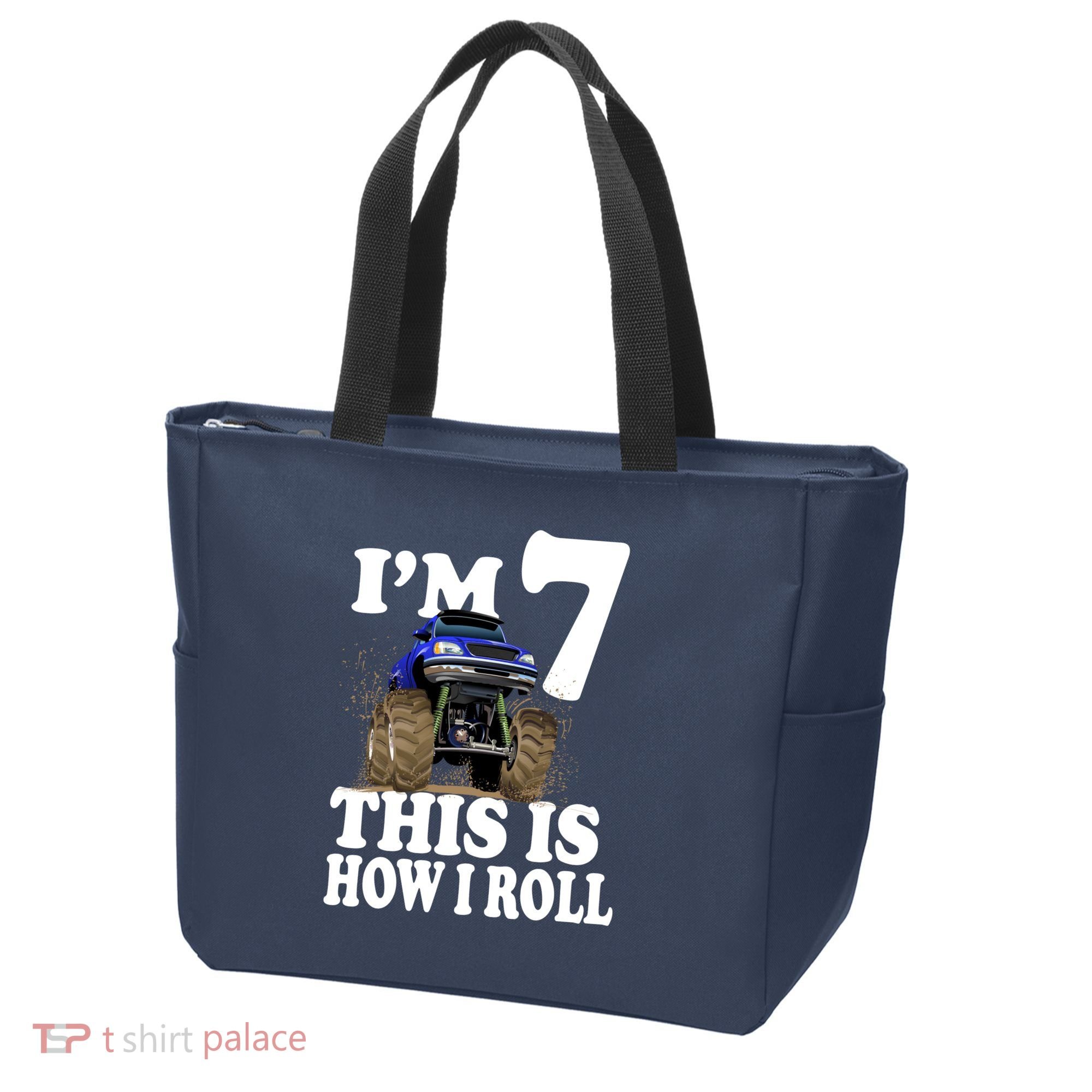 I'm 7 This Is How I Roll Monster Truck Tote Bag