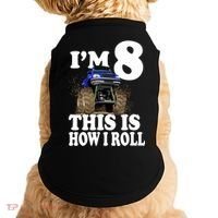 I'm 8 This Is How I Roll Monster Truck Doggie Tank thumb 0