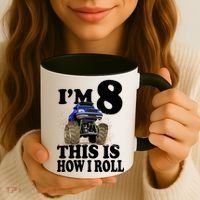 I'm 8 This Is How I Roll Monster Truck Coffee Mug thumb 3