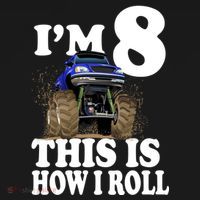 I'm 8 This Is How I Roll Monster Truck Ornament thumb 1