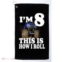 I'm 8 This Is How I Roll Monster Truck Golf Towel thumb 0