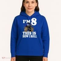 I'm 8 This Is How I Roll Monster Truck Hoodie thumb 5