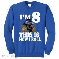 I'm 8 This Is How I Roll Monster Truck Sweatshirt thumb 0