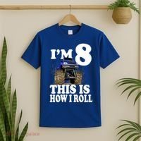 I'm 8 This Is How I Roll Monster Truck T-Shirt thumb 2