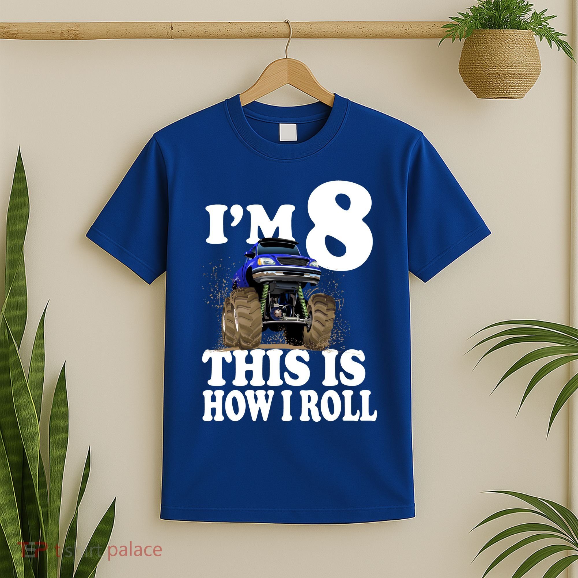 I'm 8 This Is How I Roll Monster Truck T-Shirt