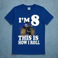 I'm 8 This Is How I Roll Monster Truck T-Shirt thumb 5