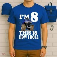 I'm 8 This Is How I Roll Monster Truck T-Shirt thumb 6