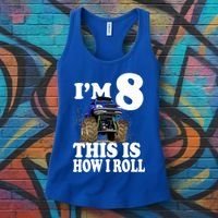 I'm 8 This Is How I Roll Monster Truck Women's Tank Top thumb 3
