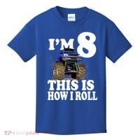 I'm 8 This Is How I Roll Monster Truck Kids T-Shirt thumb 0