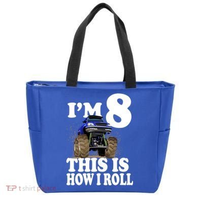 I'm 8 This Is How I Roll Monster Truck Tote Bag
