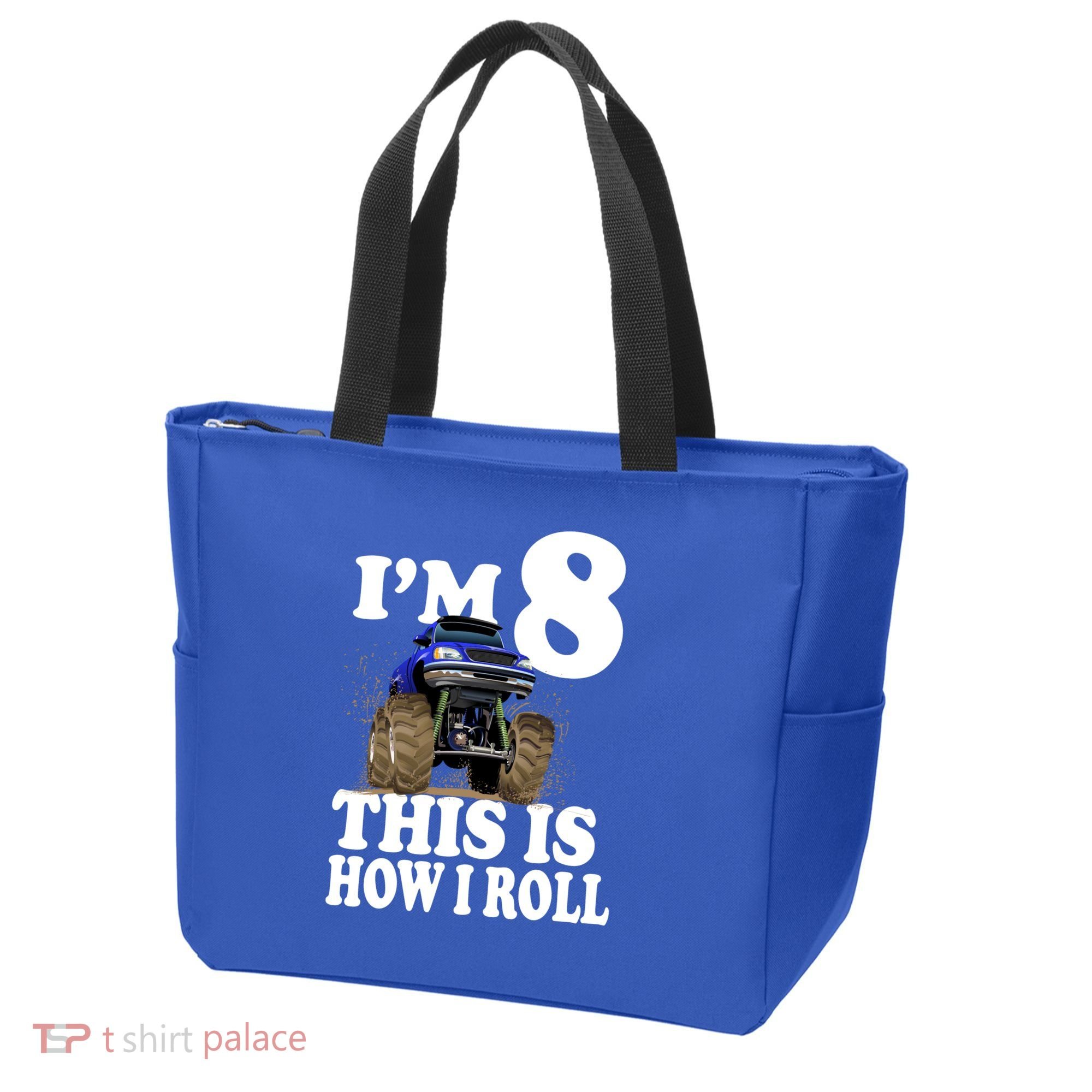 I'm 8 This Is How I Roll Monster Truck Tote Bag
