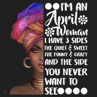 I'm A April Woman Cute Birthday Women's Sweatshirt thumb 2