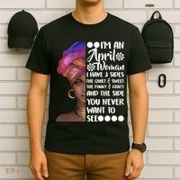 I'm A April Woman Cute Birthday T-Shirt thumb 6
