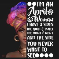 I'm A April Woman Cute Birthday T-Shirt thumb 7