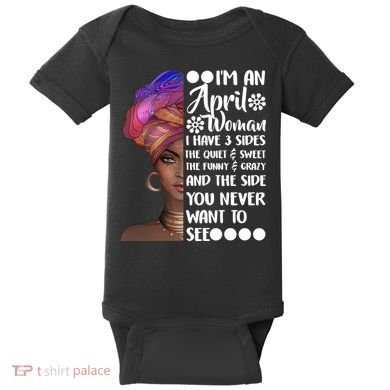 I'm A April Woman Cute Birthday Baby Bodysuit