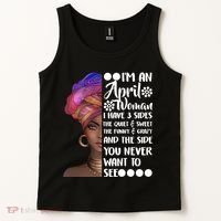 I'm A April Woman Cute Birthday Tank Top thumb 2