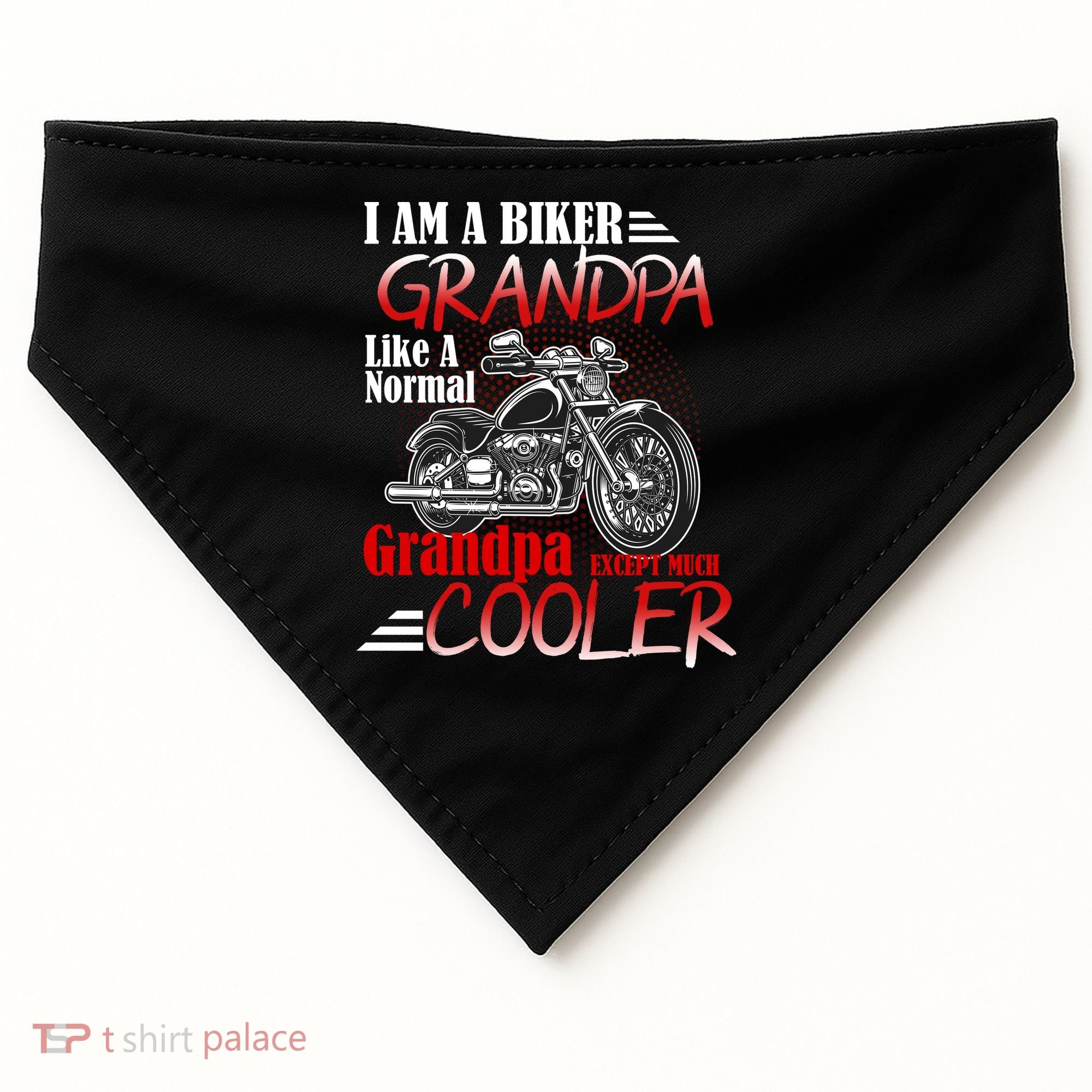 I'm A Biker Grandpa Except Much Cooler USA-Made Doggie Bandana