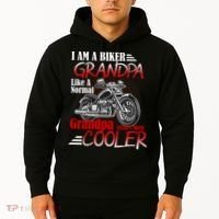 I'm A Biker Grandpa Except Much Cooler Hoodie thumb 2