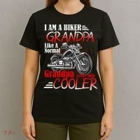 I'm A Biker Grandpa Except Much Cooler T-Shirt thumb 4