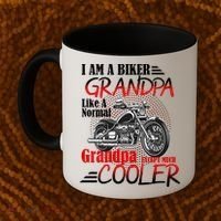 I'm A Biker Grandpa Except Much Cooler Coffee Mug thumb 2