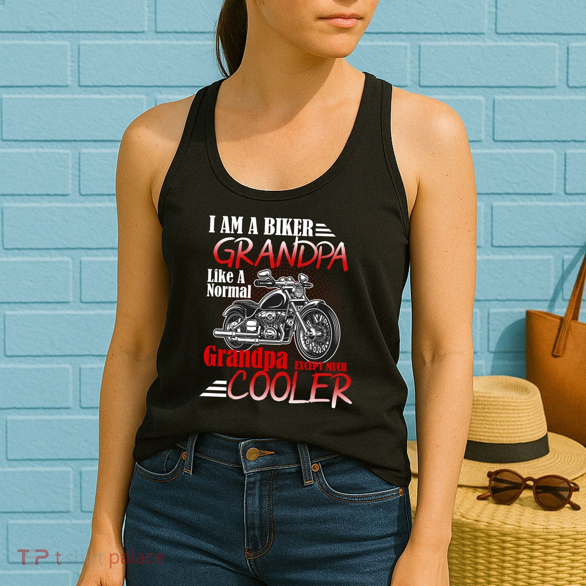 I'm A Biker Grandpa Except Much Cooler Women's Tank Top