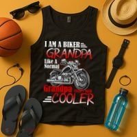 I'm A Biker Grandpa Except Much Cooler Tank Top thumb 4