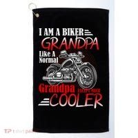 I'm A Biker Grandpa Except Much Cooler Golf Towel thumb 0