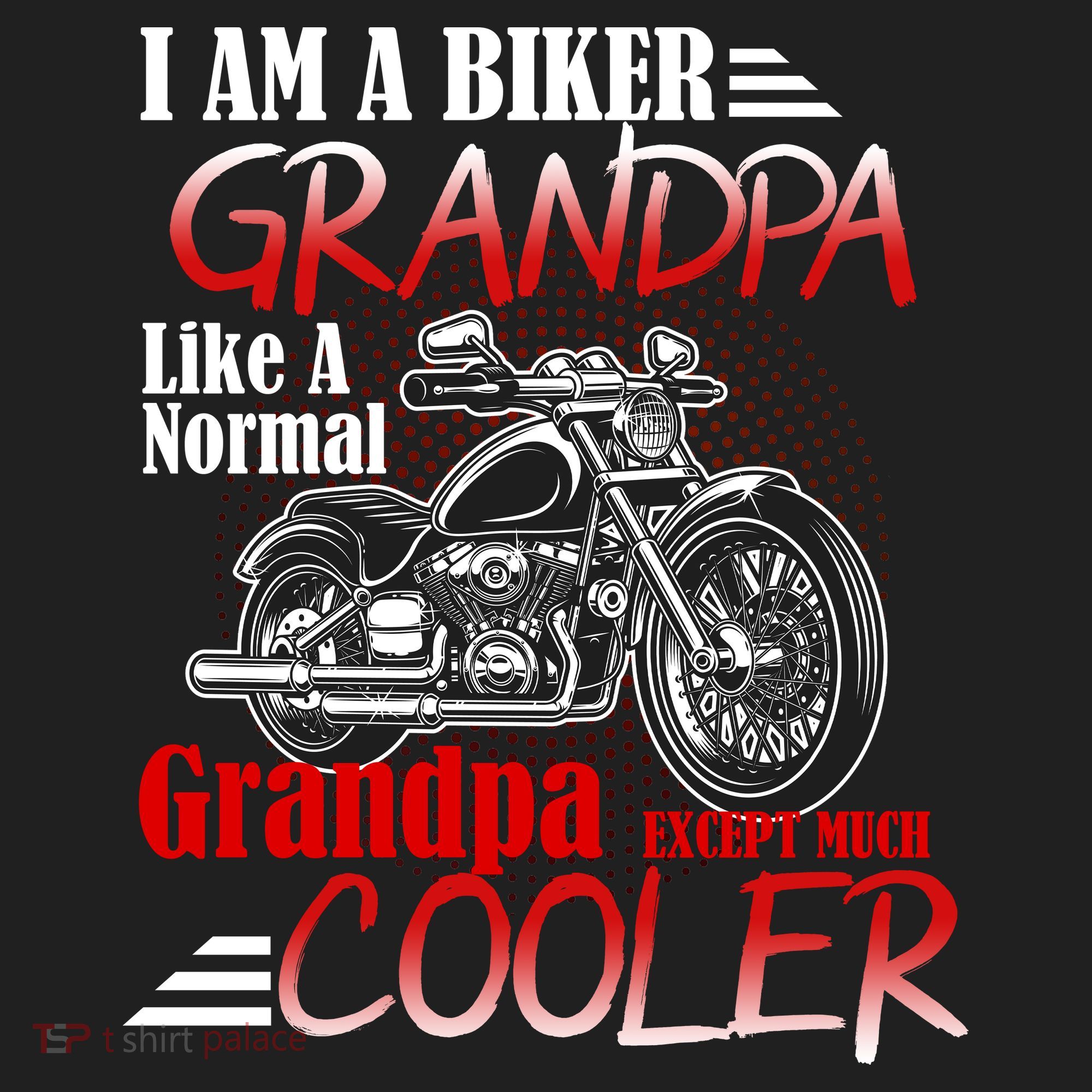 I'm A Biker Grandpa Except Much Cooler Golf Towel