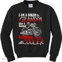 I'm A Biker Grandpa Except Much Cooler Kids Sweatshirt thumb 0