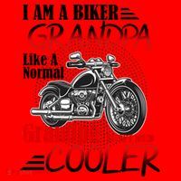 I'm A Biker Grandpa Except Much Cooler Santa Hat thumb 1