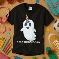 I'm A Boonicorn Funny Ghost Kids T-Shirt thumb 3