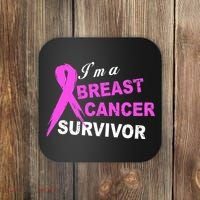I'm A Breast Cancer Survivor Coaster thumb 0