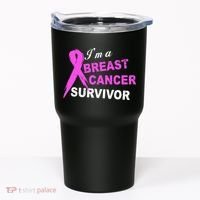 I'm A Breast Cancer Survivor Tumbler thumb 0